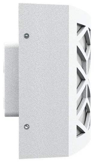Applique Slim per Esterni con Griglia decorativa IP65 - E27 Bianca