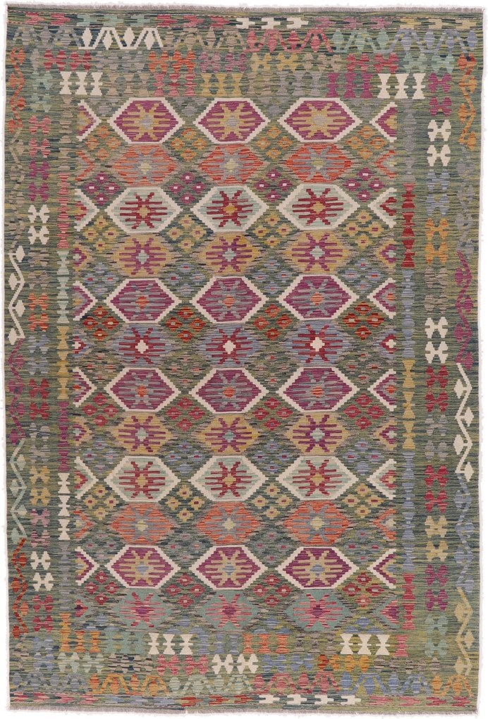 Kilim Tappeto 200x300 (Afghanistan) Tessuto A Mano