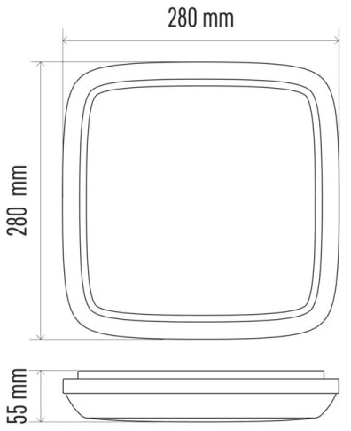 Plafoniera LED da esterno DORI LED/24W/230V IP54 quadrato