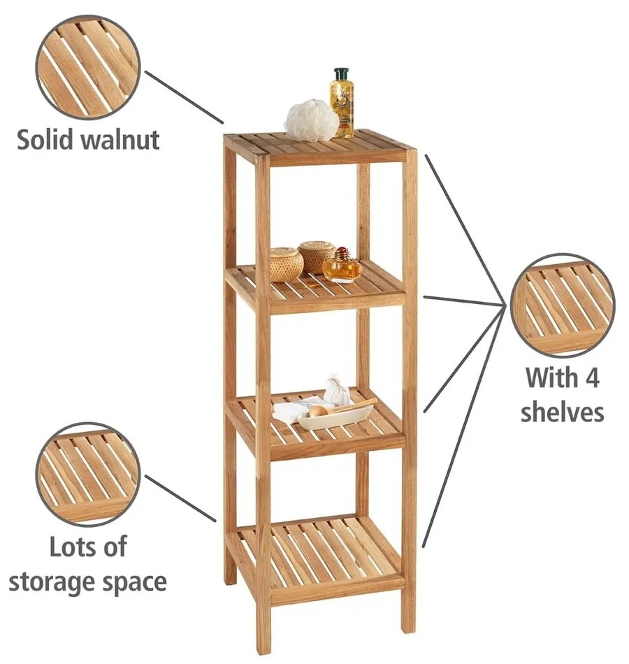 Scaffale da bagno in legno di noce 36x112 cm Norway - Wenko