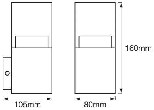Ledvance - Applique LED da esterno CRYSTAL 1xLED/4,5W/230V IP44