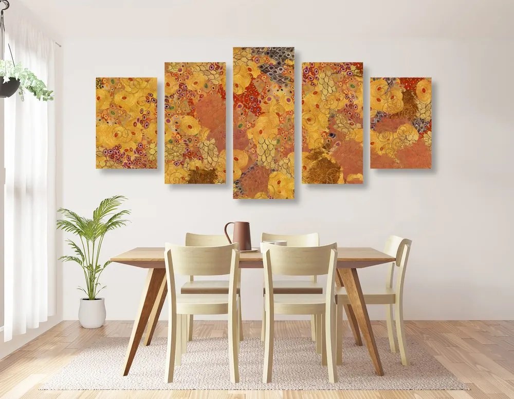Quadri 5 pezzi – Astrazione nello stile di G. Klimt