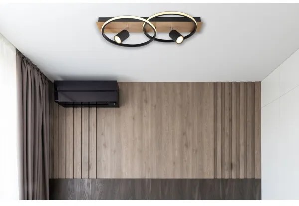 Globo 67309-36 - Plafoniera LED DANNY 2xLED/18W/230V + 2xGU10/35W/230V