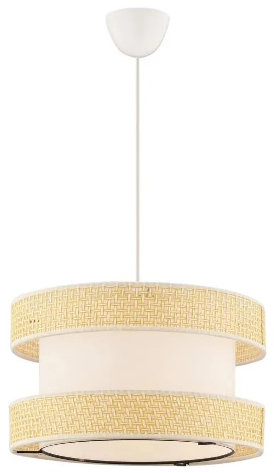Lampadario sospeso con cavo HALO 1xE27/60W/230V crema/beige