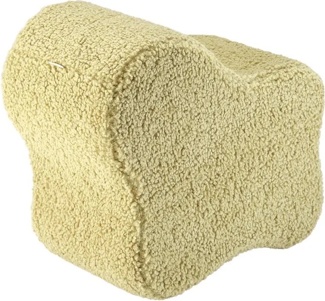 Pouf per bambini verde con rivestimento in bouclé Cloud – Wigiwama