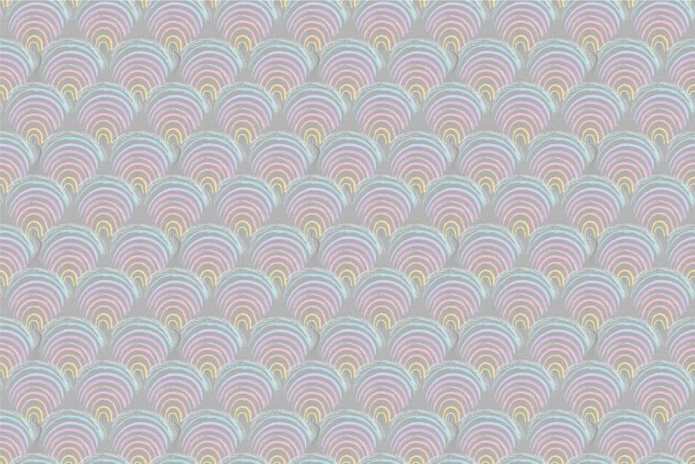 Carta da parati – Casette colorate dell'arcobaleno