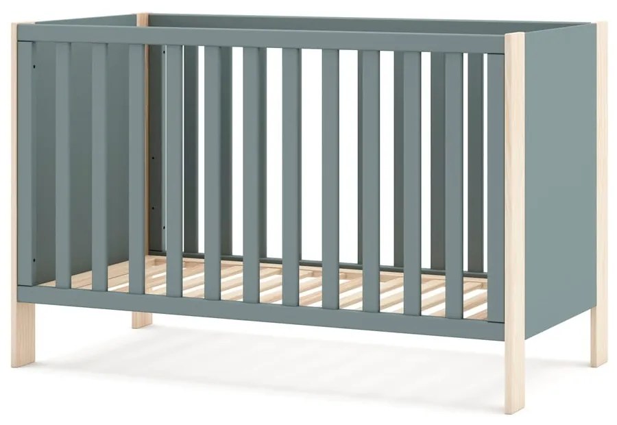 Lettino di colore naturale/verde polveroso 60x120 cm Esteban – Marckeric