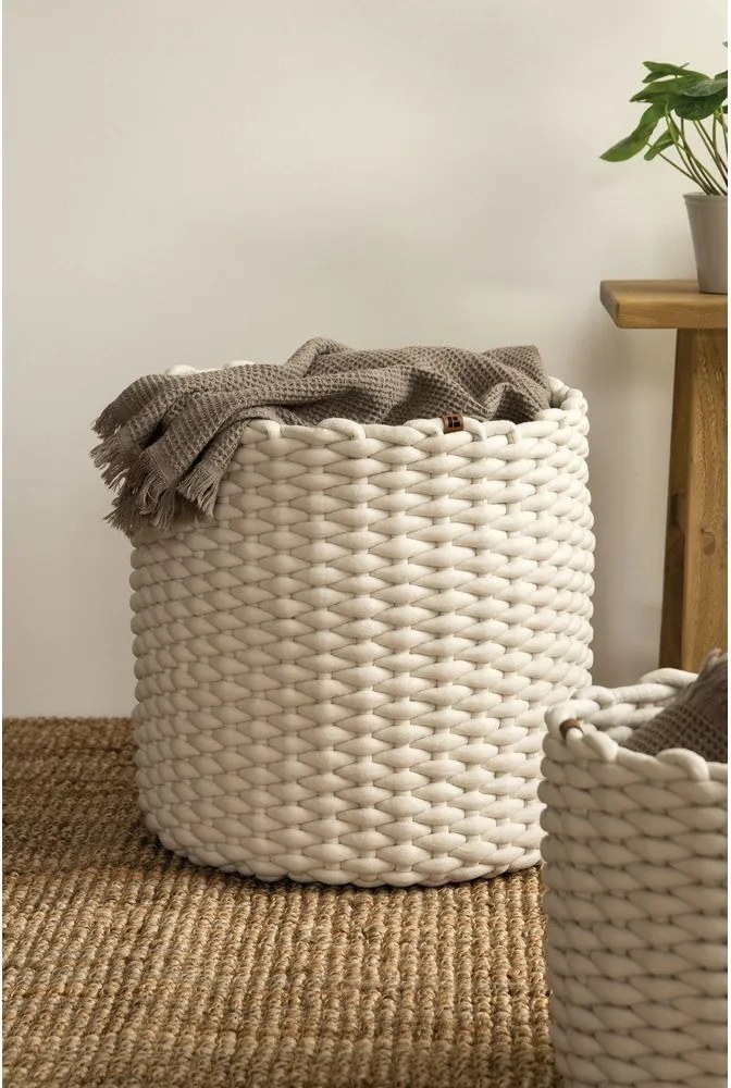 Cesto in tessuto ø 40x40 cm Peach Skin Round XL – Bigso