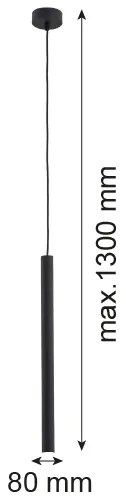 Argon 8067 - Lampadario a sospensione con filo ETNA 1xG9/6W/230V nero
