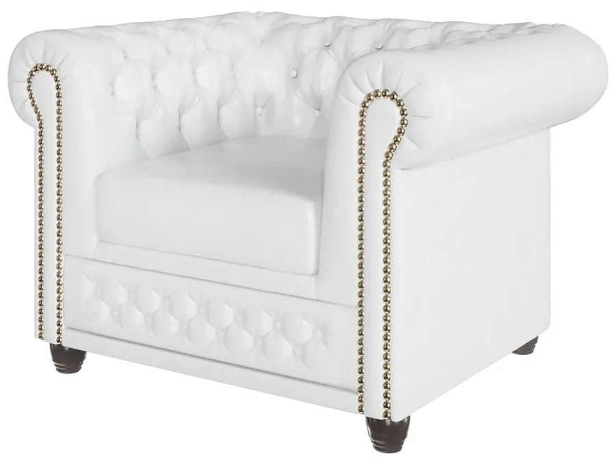 Poltrona in similpelle bianca York - Ropez