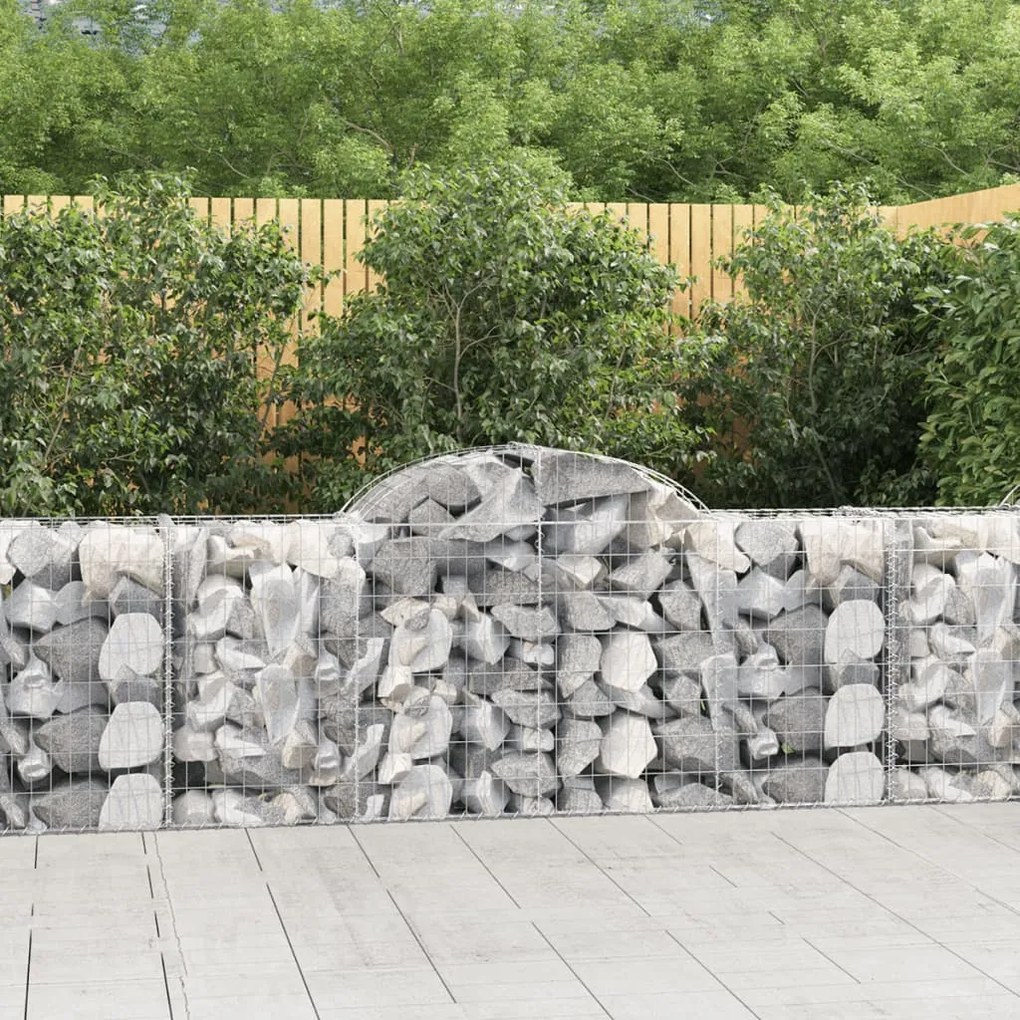 Cesto Gabbione Ad Arco 200x50x80/100 Cm Ferro Zincato /