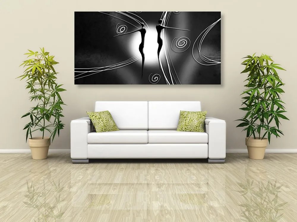 Quadro su tela – Amore etnico in bianco e nero