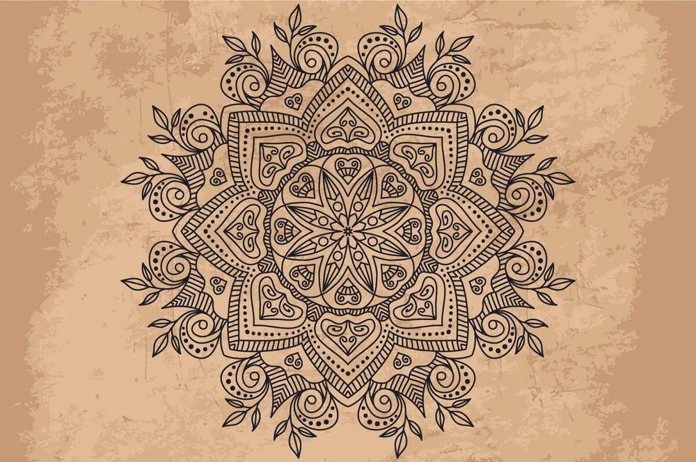 Carta da parati – Mandala con tocco antico