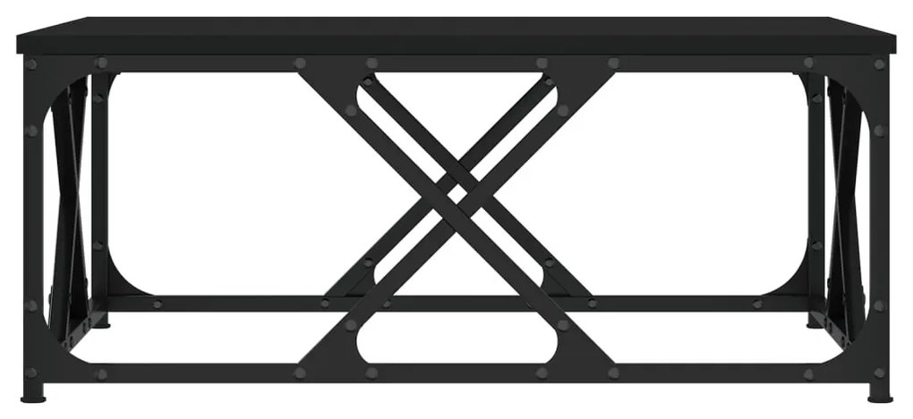 Tavolino da salotto nero 70x70x30 cm in legno multistrato