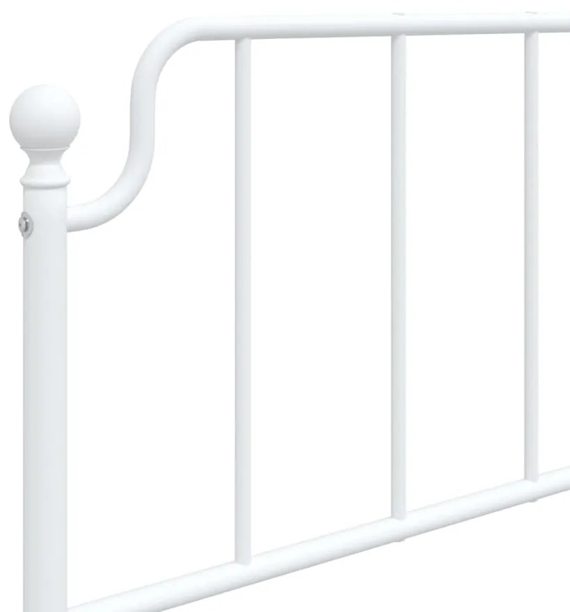 Testiera in metallo bianco 107 cm