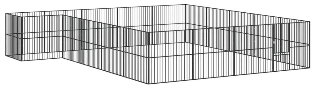 Box Per Cani 20 Pannelli Nero Acciaio Zincato /