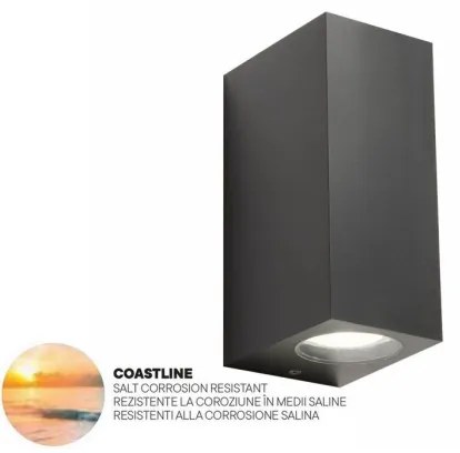 Redo 90152 - Applique da esterno PUNTA 2xGU10/7W/230V IP44