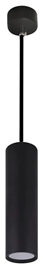 Lampadario a sospensione con filo KARADON 1xGU10/30W/230V 17 cm nero