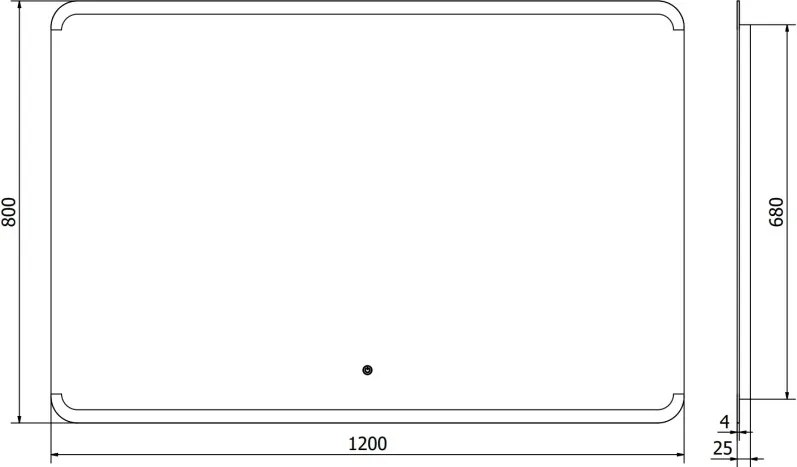 Mexen Nida specchio da bagno retroilluminato 120 x 80 cm, LED 6000K, antiappannamento - 9806-120-080-611-00