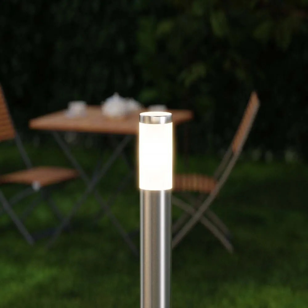 Paletto da Giardino 100cm Acciaio Inox IP54, IK06 - Base E27 Dimensione Altezza: 100 cm