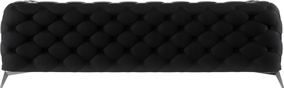 Divano nero con rivestimento in velluto 243 cm Chelsea – Ropez