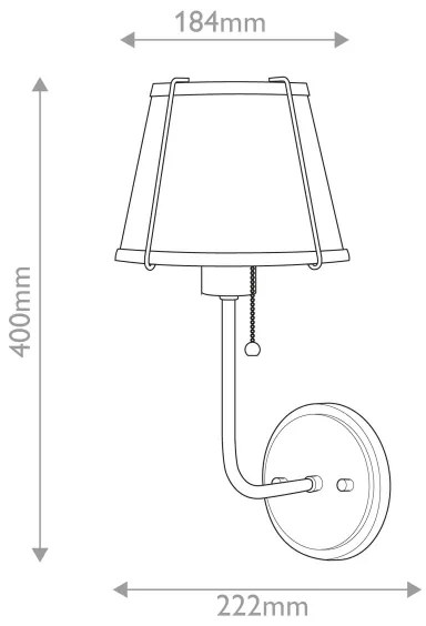 Hinkley HK-CLARKE1-DBR-OW - Applique CLARKE 1xE27/40W/230V ottone/bianco