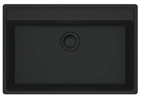 Lavello integrato 1 vasca in fragranite nero FRANKE Maris L 51 x L 76 cm