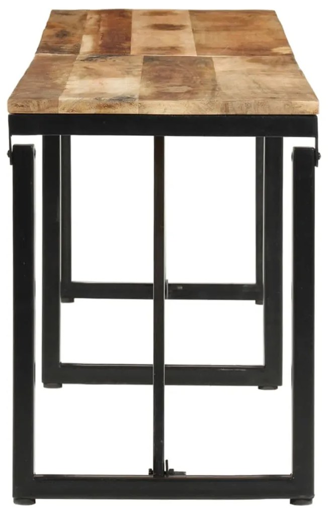 Panca 160x35x46 cm in legno massello di mango