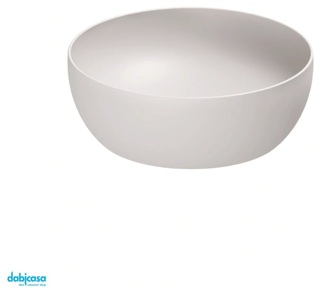 Azzurra Ceramica "Elegance Circle" Lavabo D'Appoggio Diam.40 Cm Grigio Chiaro