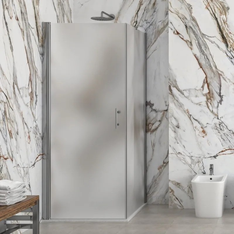 Box doccia 70x80 battente 80 fisso 70 vetro satinato altezza 200h | KS2800FAO - KAMALU