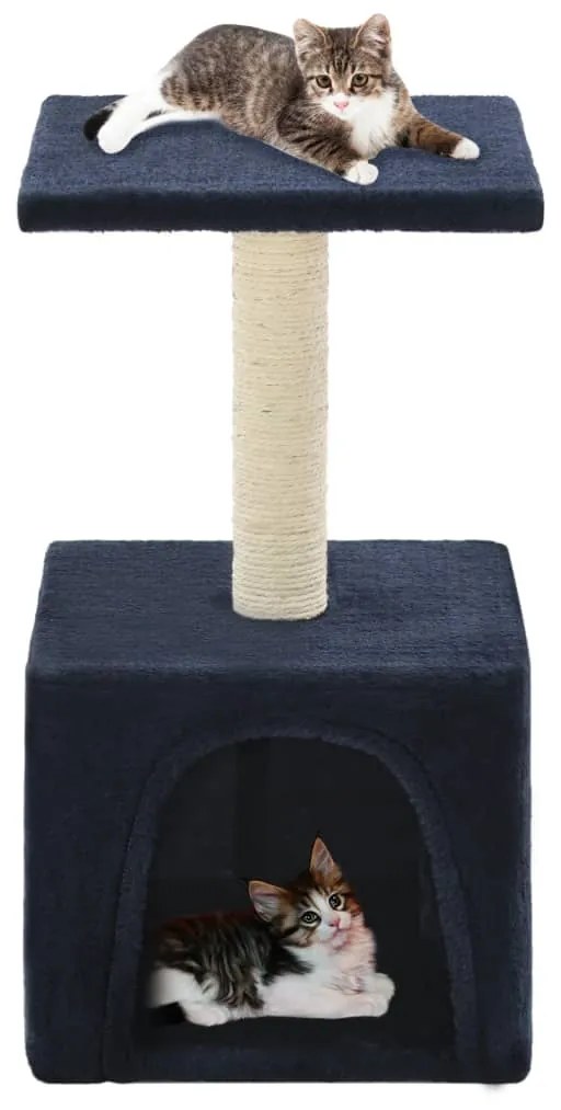 Albero per gatti con tiragraffi in sisal 55 cm blu scuro