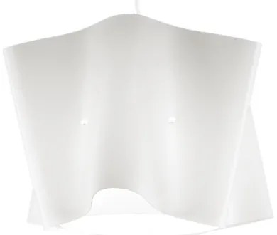 Sospensione Moderna Folio Polilux ® Bianco E Metallo Cromo 1 Luce E27