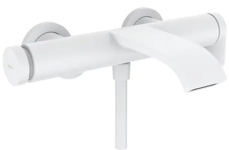 Rubinetto per vasca getto a cascata d'acqua Vivenis per pavimento bianco verniciato HANSGROHE