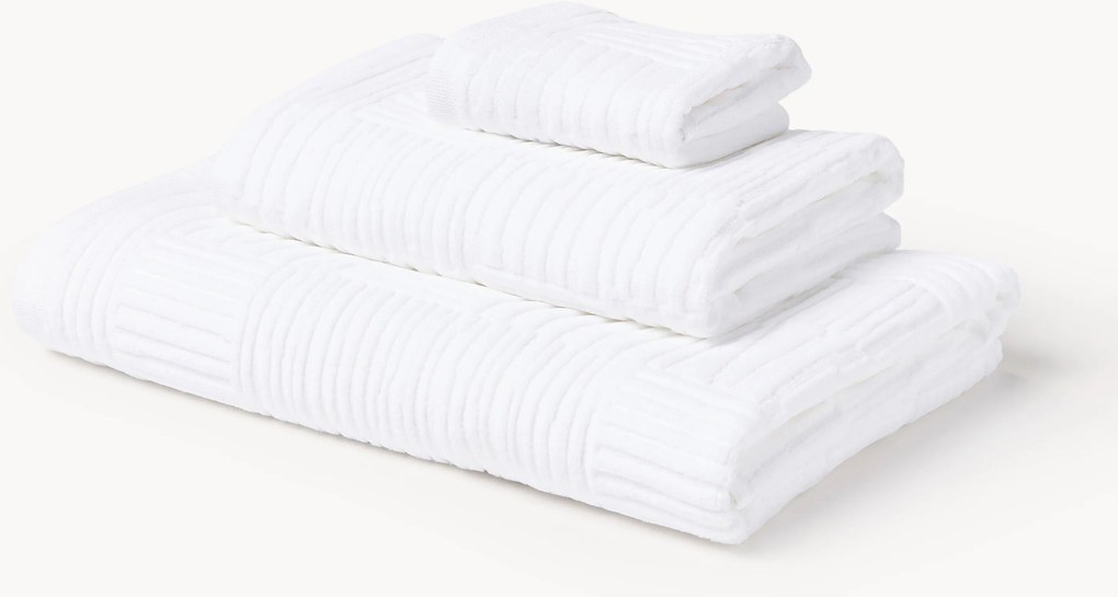 Set di asciugamani in velluto Petra, varie misure