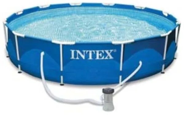 PISCINA METAL FRAME ROTONDA C/TELAIO PORTANTE C/POMPA CM.366X76H. capacitÃE lt.6503 peso kg.25,2 (28212) INTEX