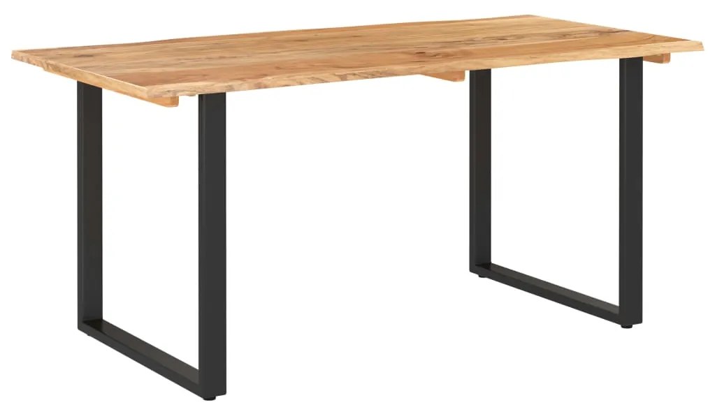 Tavolo da pranzo 154x80x76 cm in legno massello di acacia