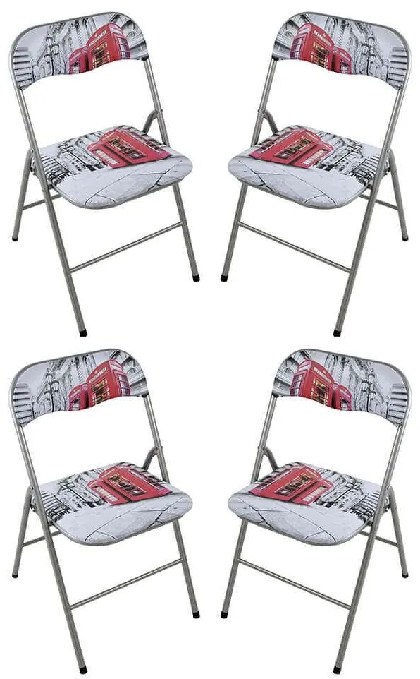 LUCIE - sedia pieghevole salvaspazio set da 4 city