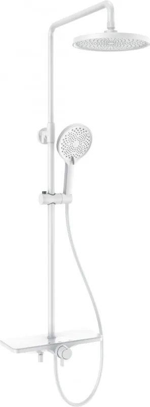 Mexen Frost set doccia esterno con soffione e miscelatore, bianco - 78111-20