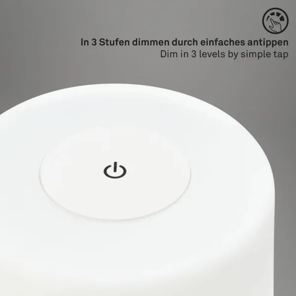 Briloner 7420016 - LED Lampada da tavolo touch ricaricabile e dimmerabile LED/4W/5V 3000K bianco