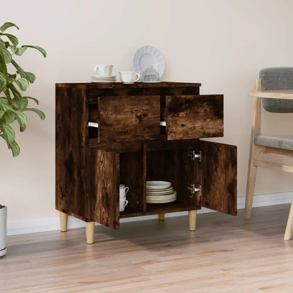 Credenza rovere fumo 60x35x70 cm in legno multistrato