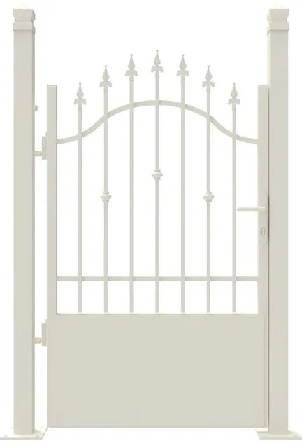 Cancello manuale battente Civetta in ferro, apertura a sinistra, L 104.5, H 150-165 cm, di colore nero