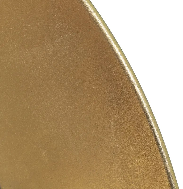 Lampada da terra nera con oro 42 cm treppiede regolabile - Magnax