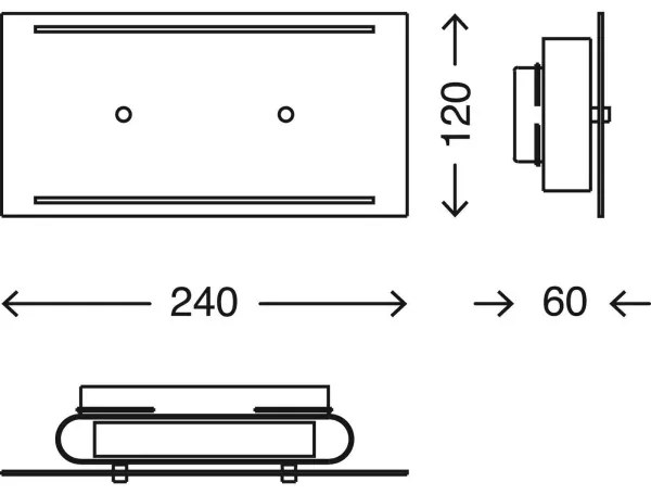 Telefunken 307804TF-Applique a LED da esterno 2xLED/3,5W/230V IP44 argento
