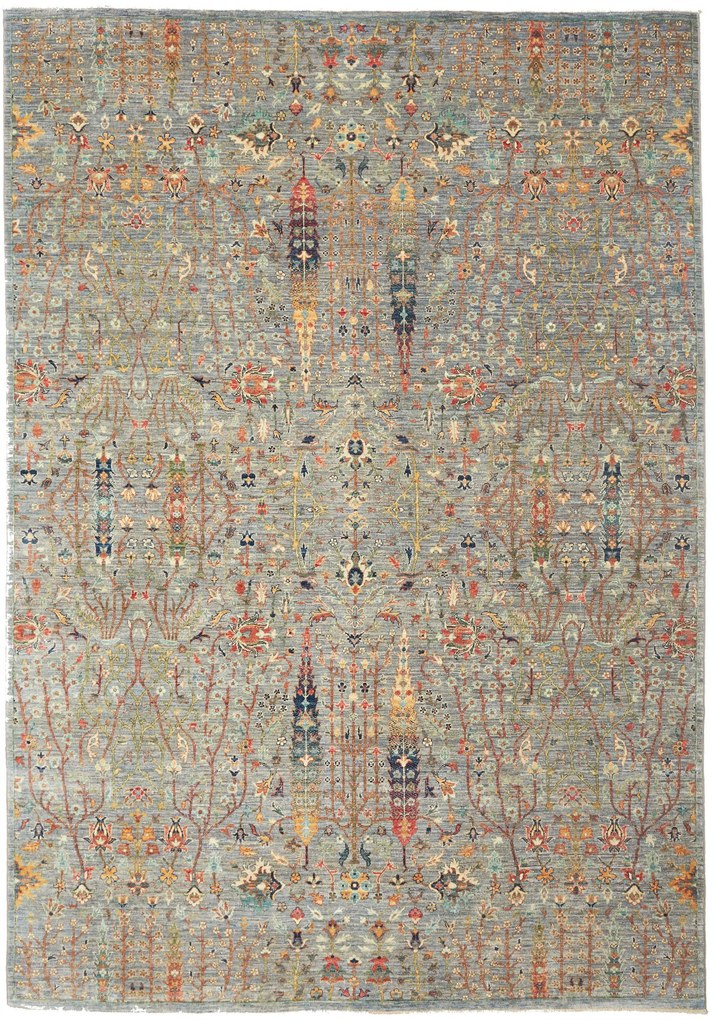 Samarkand Tappeto 290x210 Grigio (Pakistan) Annodato A Mano