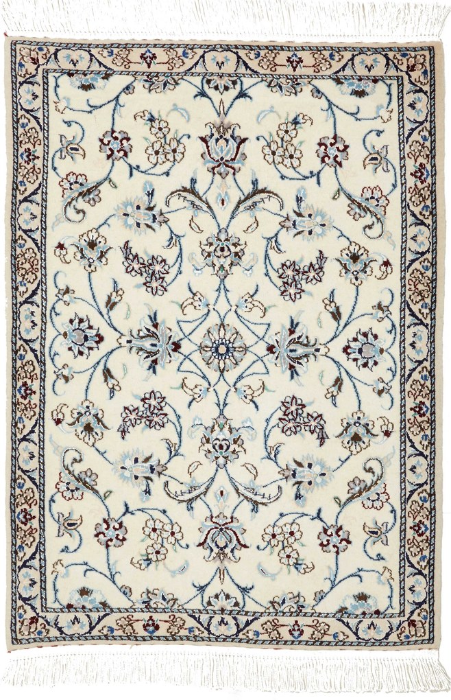 Nain Tappeto persiano 90x70 Beige (Iran) Annodato A Mano