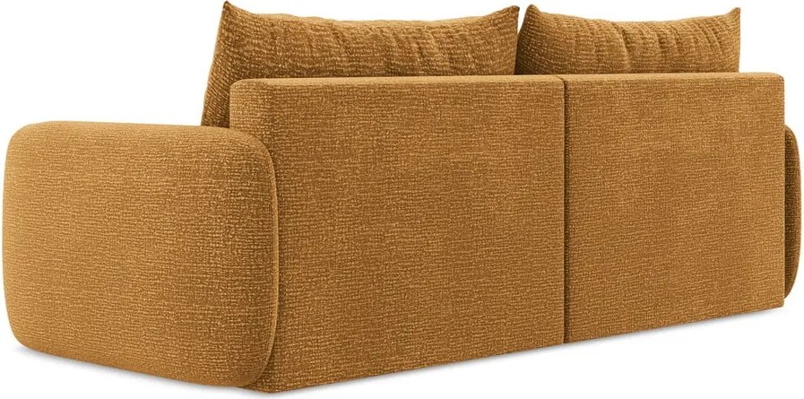 Divano arancione allungabile/con contenitore 238 cm Kalena – Makamii