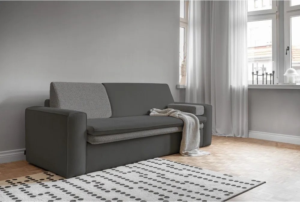 Divano in grigio scuro allungabile 237 cm Wilson – Miuform