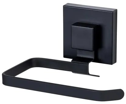 WENKO 71447800 - Porta rotolo per carta igienica VACUUM-LOC QUADRO ED 14x11 cm nero
