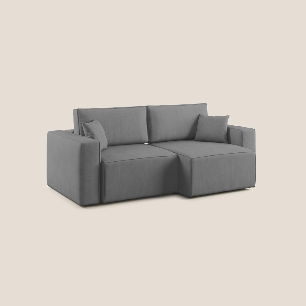 Morfeo divano con sedute estraibili in morbido tessuto impermeabile T02 grigio