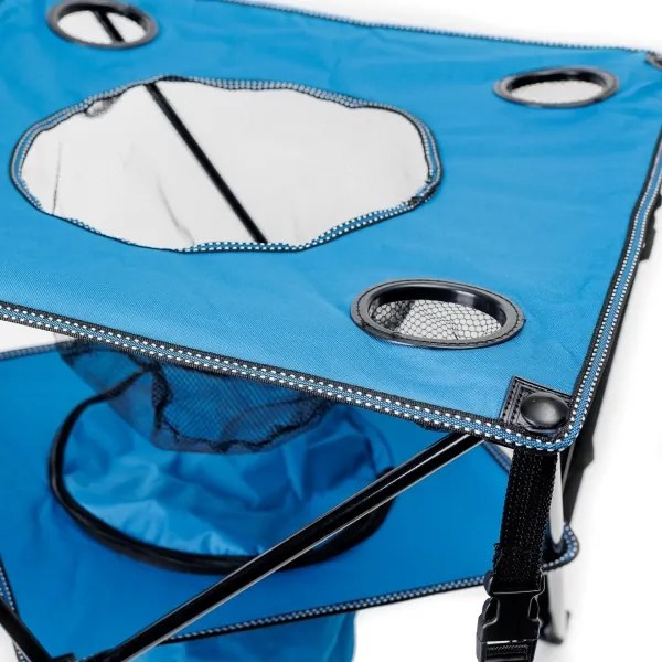 Tavolo da campeggio pieghevole + 2x sedia blu